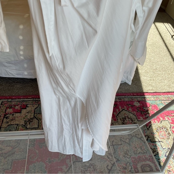 Universal Thread White Long Sleeve Cinch Waist Maxi Shirt Dress - Picture 10 of 14